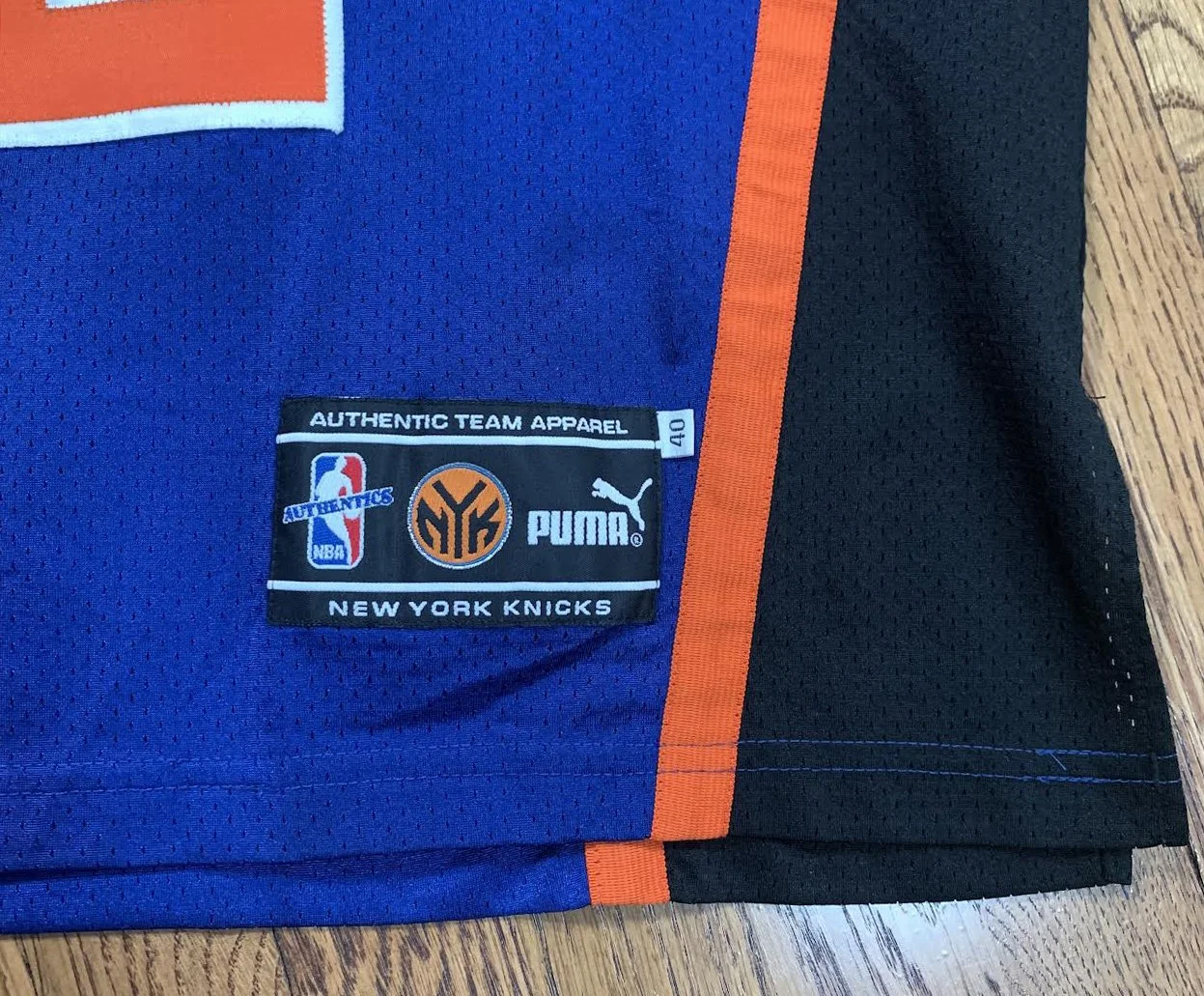 Vintage Puma New York Knicks Larry Johnson Authentic Jersey